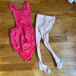 Boden girls jumper and tights 2-3 yr old